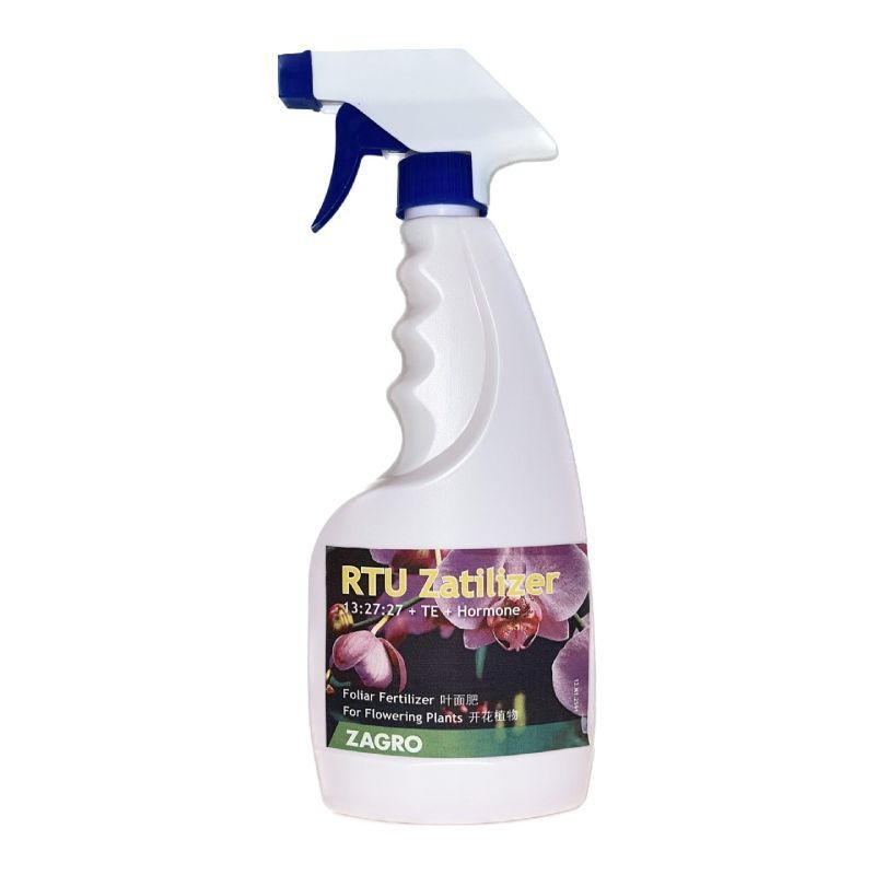 ZAGRO RTU ZATILIZER FOLIAR FERTILIZER - FOR FLOWERING PLANTS (500ML)