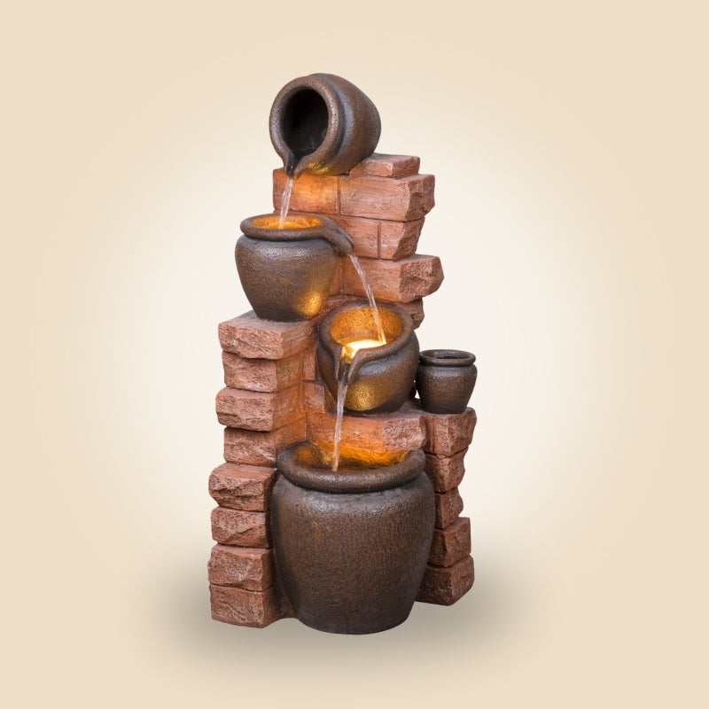 DW247063 POLYRESIN FOUNTAIN 33.0*30.0*80.0CM