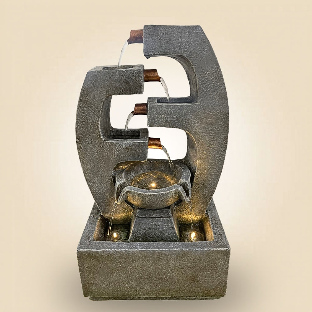 SS3220152 Polyresin water fountain L27.5cm xW18cm H47.5cm