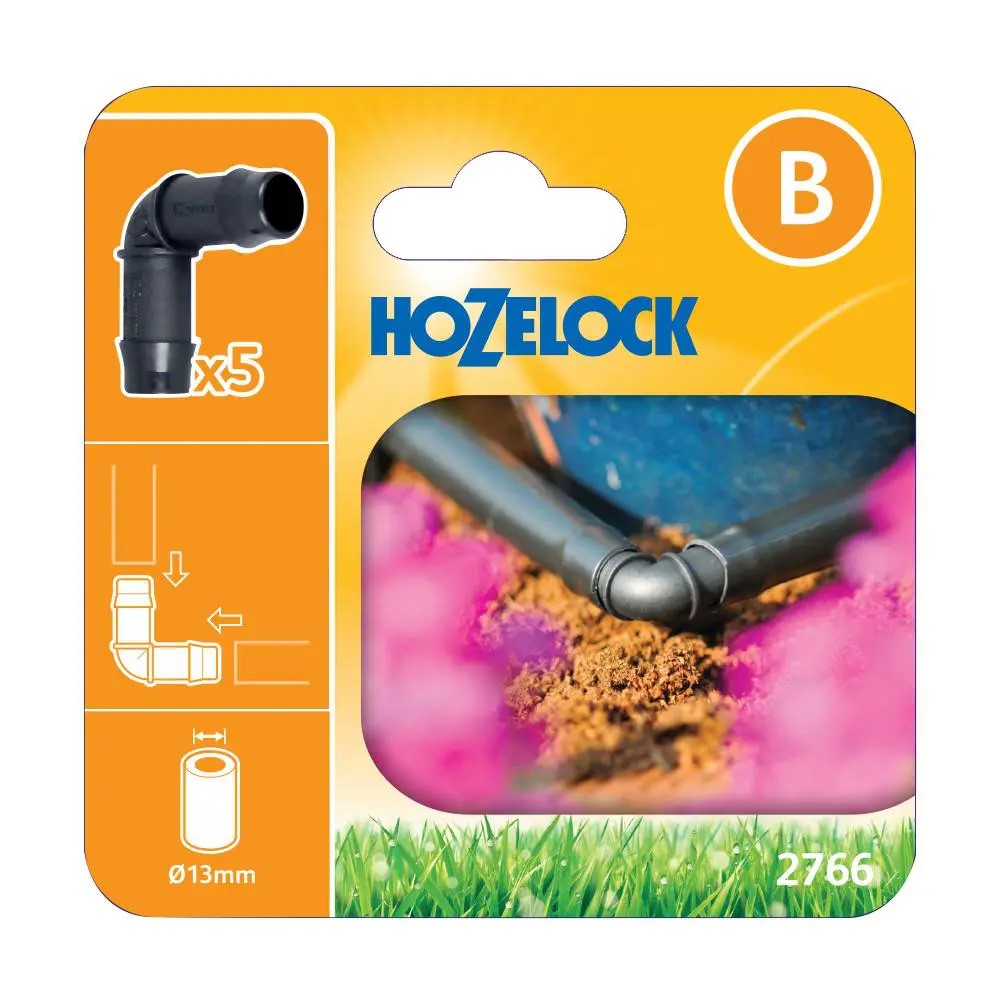 HOZELOCK 2766 ELBOW CONNECTOR 90° 13MM 5PC