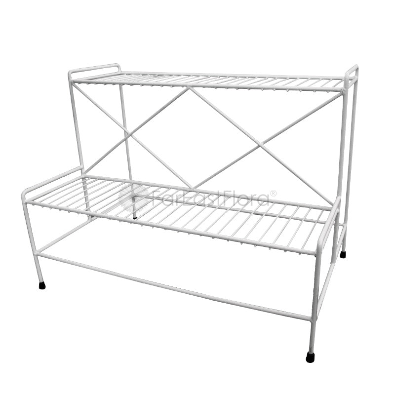 #201 Plant Stand 2 Tier (White)