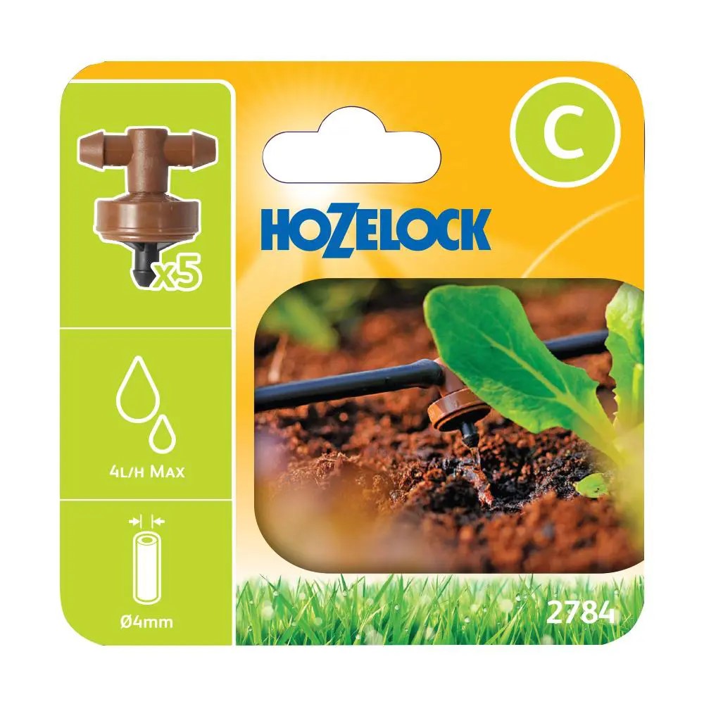 HOZELOCK 2784 IN-LINE PRESSURE COMPENSATING DRIPPER 5PC