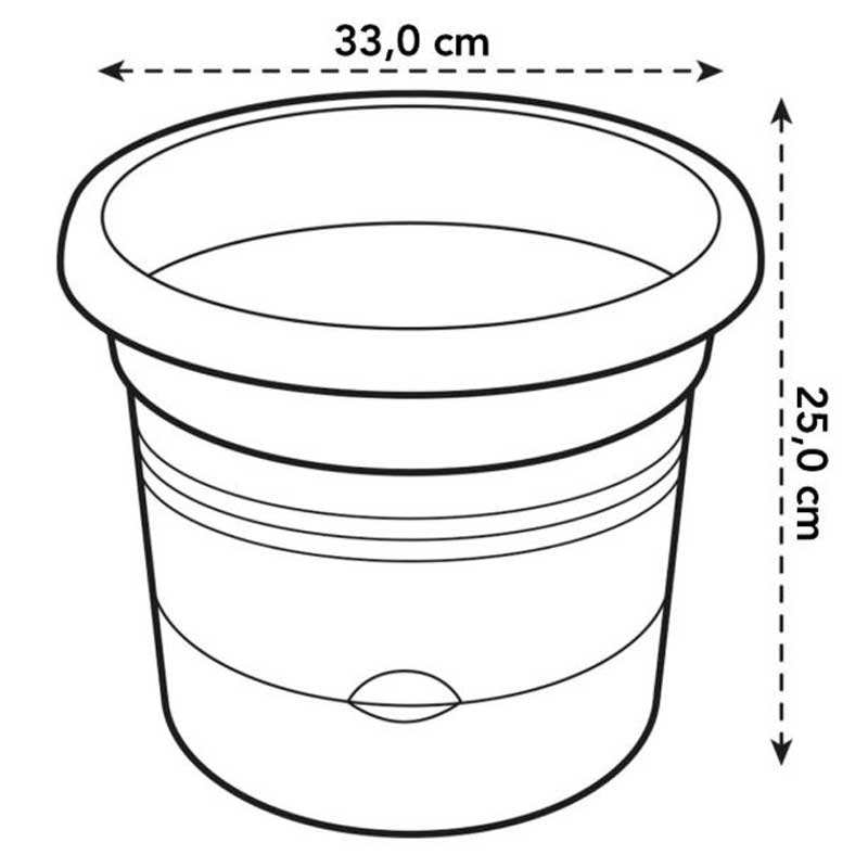 ELHO GREEN BASICS TOMATO POT 33CM LIVING BLACK