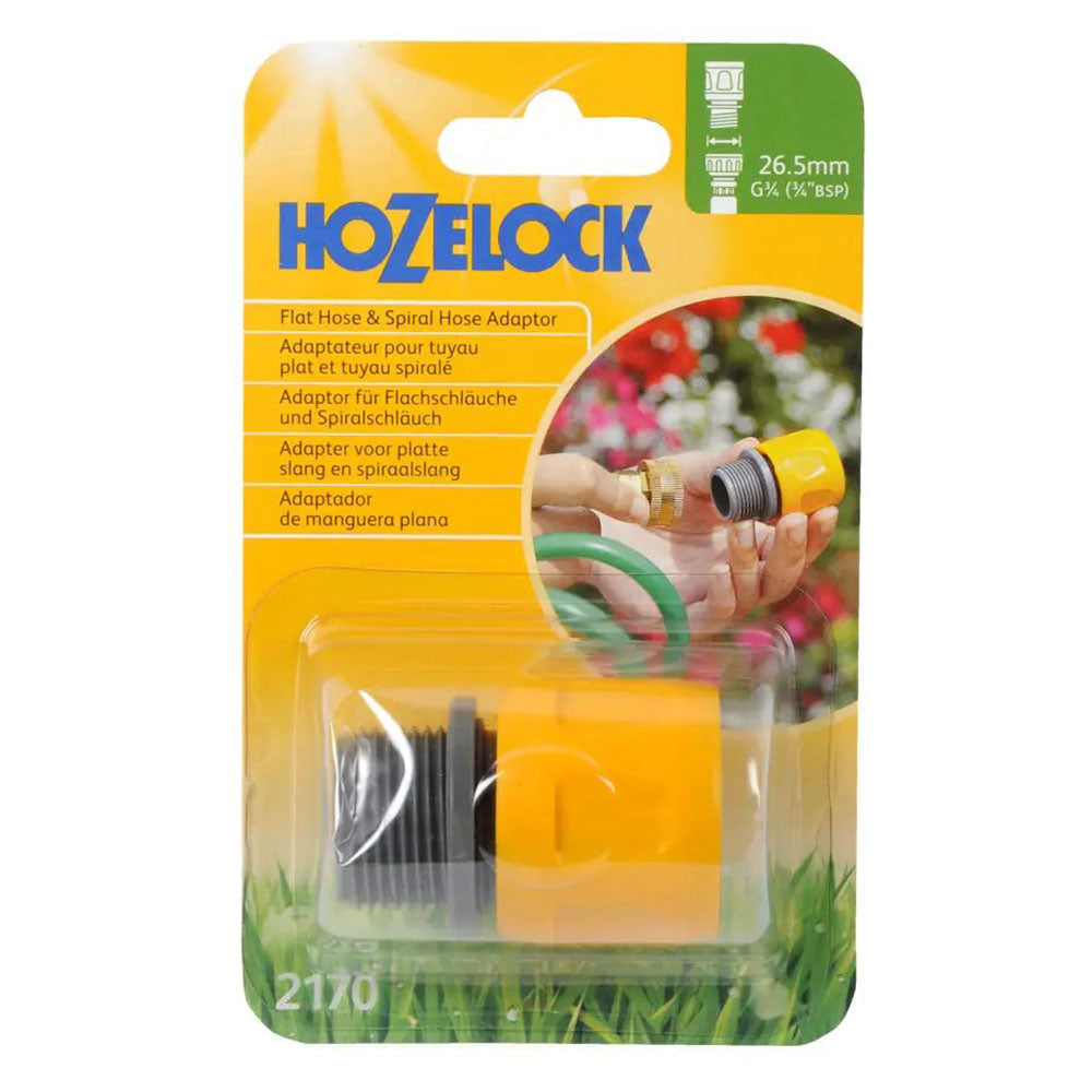 HOZELOCK 2170 FLAT HOSE & SPIRAL HOSE ADAPTOR 3/4″