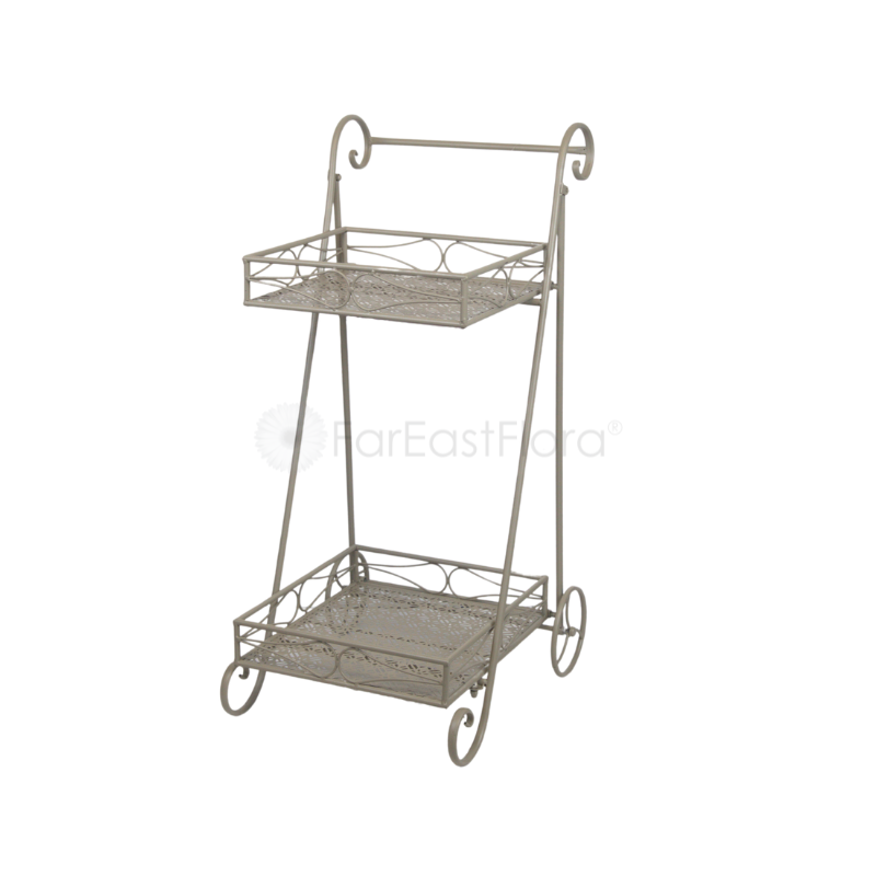 JD05-24016 2 Tier Trolley Plant Holder (Sandy)