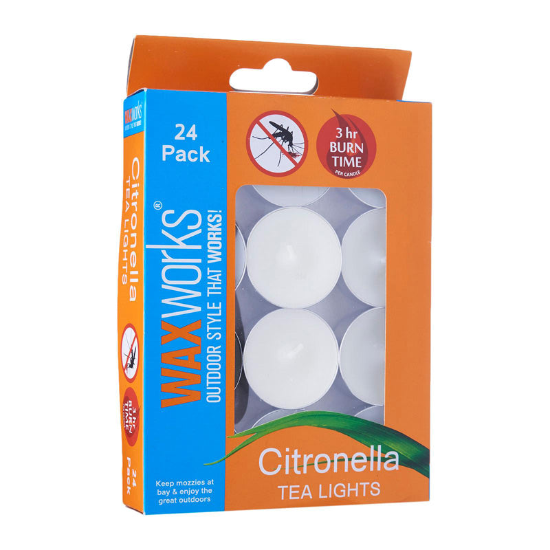 Waxworks Citronella Tea Lights (24s)