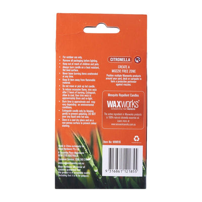 Waxworks Citronella Tea Lights (12s) back