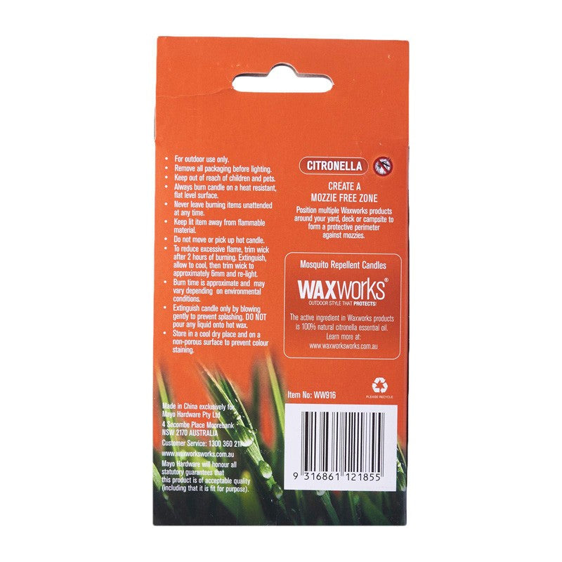 Waxworks Citronella Tea Lights (12s) back