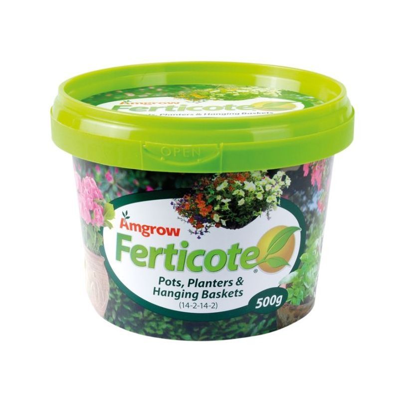 AMGROW FERTICOTE POTS, PLANTERS & HANGING BASKETS 500G
