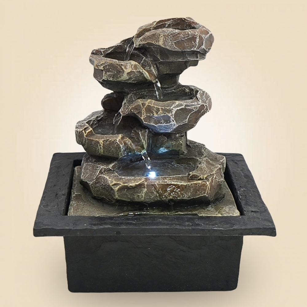 SS2137003 Polyresin tabletop fountain-Electrical L20cm xW18cm H21.5cm