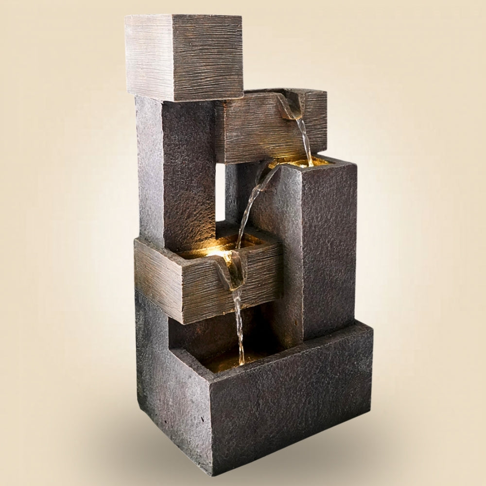 SS3220087 Polyresin water fountain L26cm xW20cm H50cm