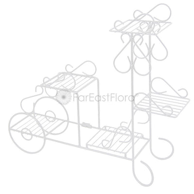 #10 Decorated Plant Stand (White)