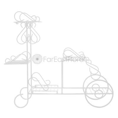 #10 Decorated Plant Stand (White)