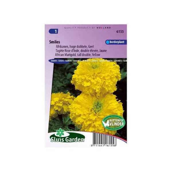 SL6155 African Marigold Smiles tall double yellow