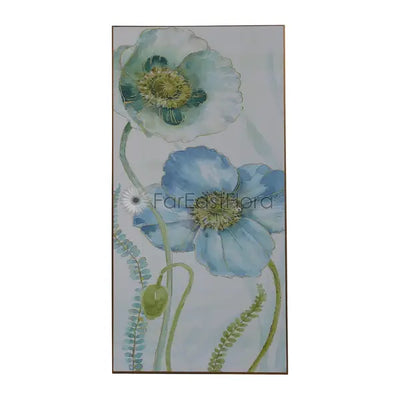 STUDIO WALL ART WHITE/ BLUE FLOWERS 1 24X418CM (SF)