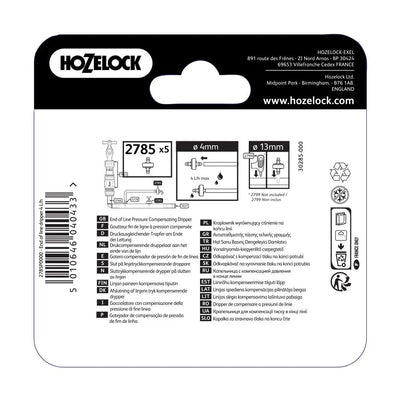 HOZELOCK 2784 IN-LINE PRESSURE COMPENSATING DRIPPER 5PC