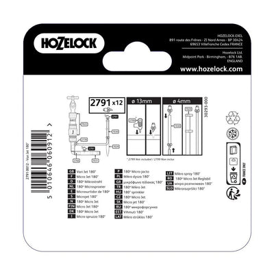 HOZELOCK 2791 MICRO SPRINKLER 180° 12PC