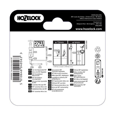 HOZELOCK 2793 ADJUSTABLE VARI-JETS 90º 3PC