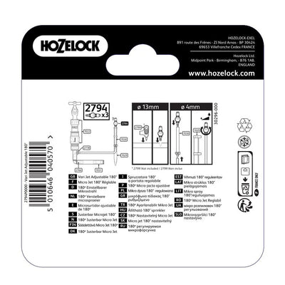 HOZELOCK 2794 ADJUSTABLE VARI-JETS 180º 3PC