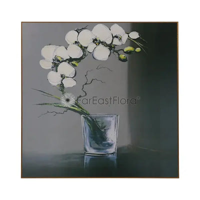 STUDIO WALL ART WHITE ORCHID 34X34CM (SF)