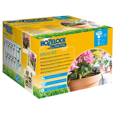 HOZELOCK 7024 EASY DRIP MICRO KIT 15M 4MM HOSE 15 DRIPPERS