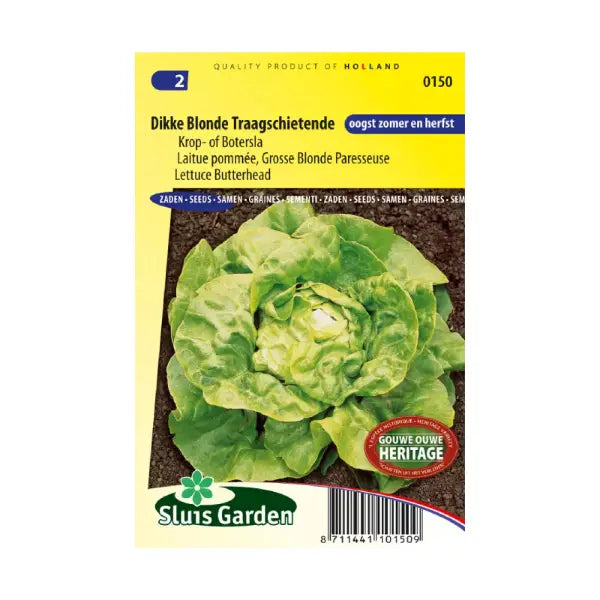 SL0150 Lettuce Butterhead Dikke Blonde Traagschietende