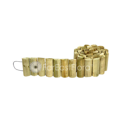 Wooden Flat Top Roll Fence A-251M - L240xH15cm