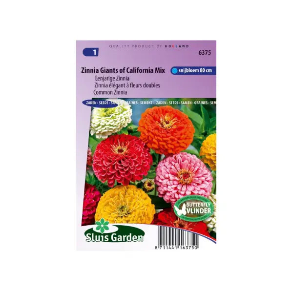 SL6375 Common Zinnia California Giants mix