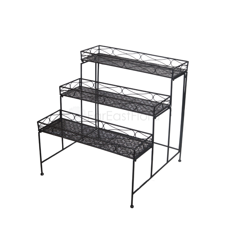 JD05-24023 3 Tier Plant Holder (Matte Black)
