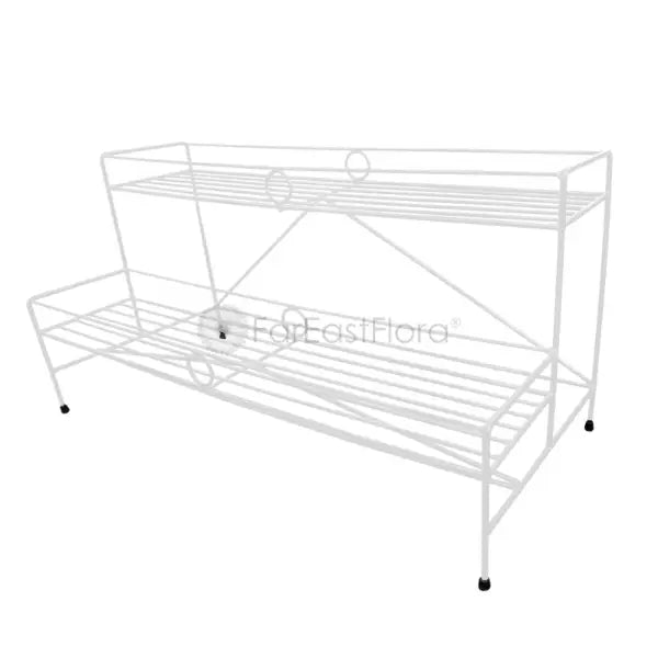 #301 PLANT METAL STAND 2 TIER (W)