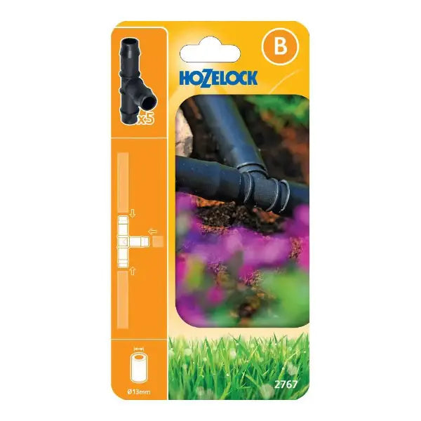 HOZELOCK 2767 'T' PIECE CONNECTOR 13MM 5PC
