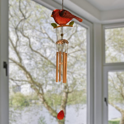 WIND CHIMES GLASS BIRD WITH TUBES 5009 (SF)