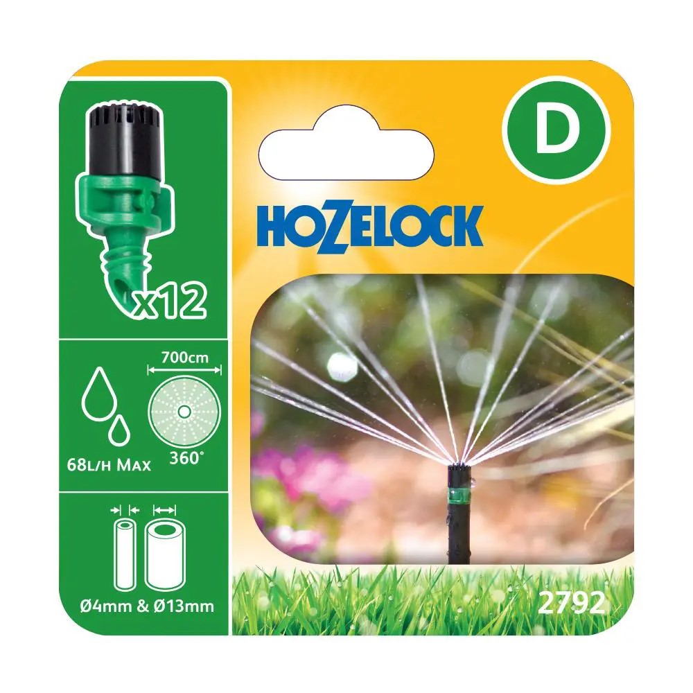 HOZELOCK 2792 MICRO SPRINKLER 360° 12PC