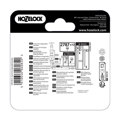 Hozelock 2787 End of Line Adjustable Mini Sprinkler 360°