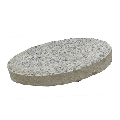 Round Cement Slab Small Pebbles (11")