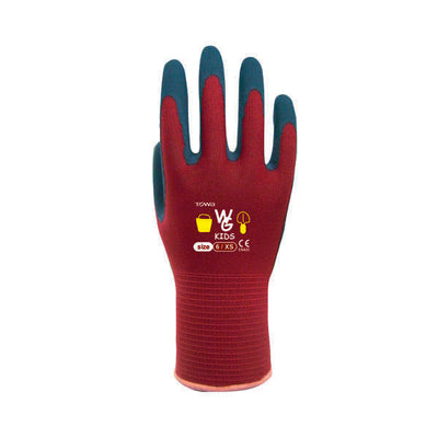 WithGarden Soft n Care KIDS Gloves WG381-XS (6/XS) - Burgundy Red
