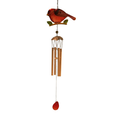 WIND CHIMES GLASS BIRD WITH TUBES 5009 (SF)
