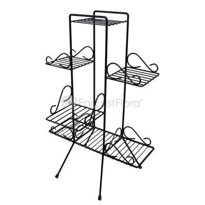 #09A Decorated Plant Stand (Black)