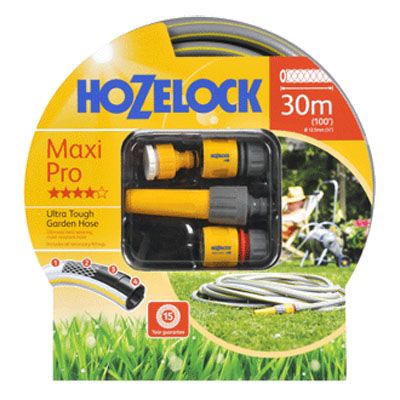 Hozelock 7330-S Starter Set Maxi-Pro Hose with Accessories (30M)