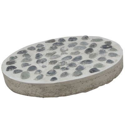 Round Cement Slab Big Pebbles (14")