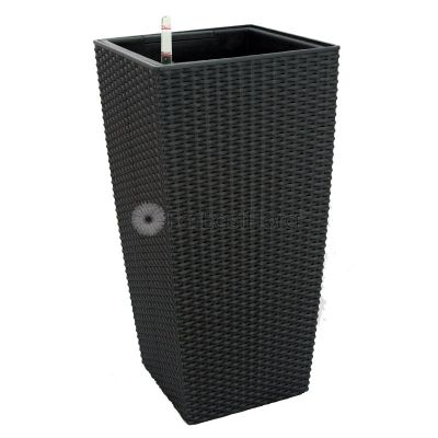 Leizisure TB04 Self-Watering Pot (L28cmxW28cmxH57cm) - Black