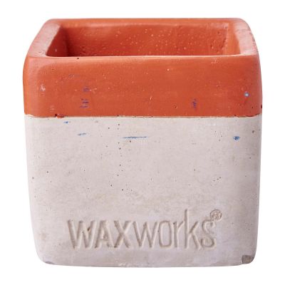 Waxworks Citronella Candle in 2 Tone Concrete Pot