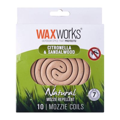Waxworks Citronella & Sandalwood Mozzie Coils (10s)