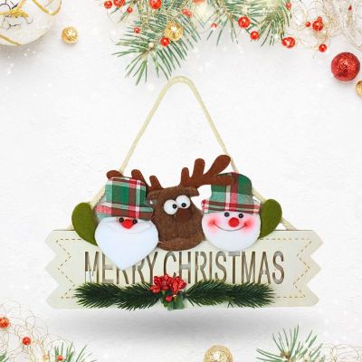 6130-7 XMAS DECO - YULE MERRY XMAS DOOR DECO [SFXACC]  12PCS/OPP 2MIX