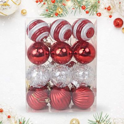 9205-8 XMAS DECO - YULE RED BAUBLES BOX 6CM [SFXACC] 6CM