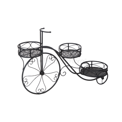 JD05-24036 Matte Black BICYCLE PLANTER 77X25X50CM