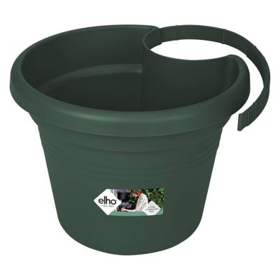 ELHO GREEN BASICS DRAINPIPE CLICKER POT 23CM LEAF GREEN