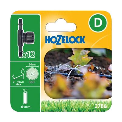 HOZELOCK 2786 IN-LINE ADJUSTABLE MINI SPRINKLERS 360° 12PC