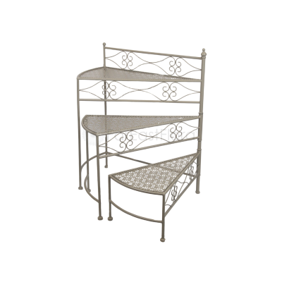 JD05-24013 Sandy Color 3 TIER SWIRL PLANT HOLDER 56X30X66CM