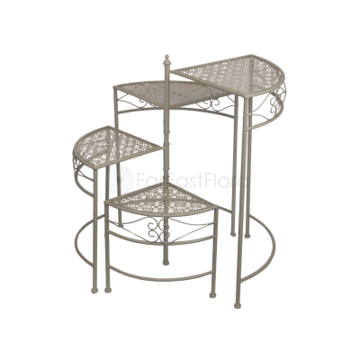 JD05-24014 Sandy Color SWIRL 4 PLANT HOLDER 45X33X70CM